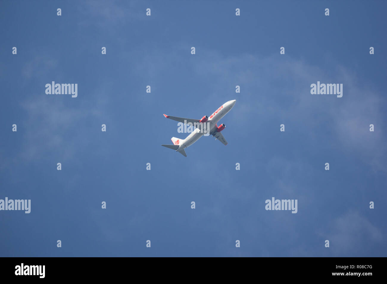 Chiangmai, Thailand - 30. Oktober 2018: HS-LUW Boeing 737-800 der Thai lionair Airline. Von Chiangmai Flughafen in Bangkok. Stockfoto