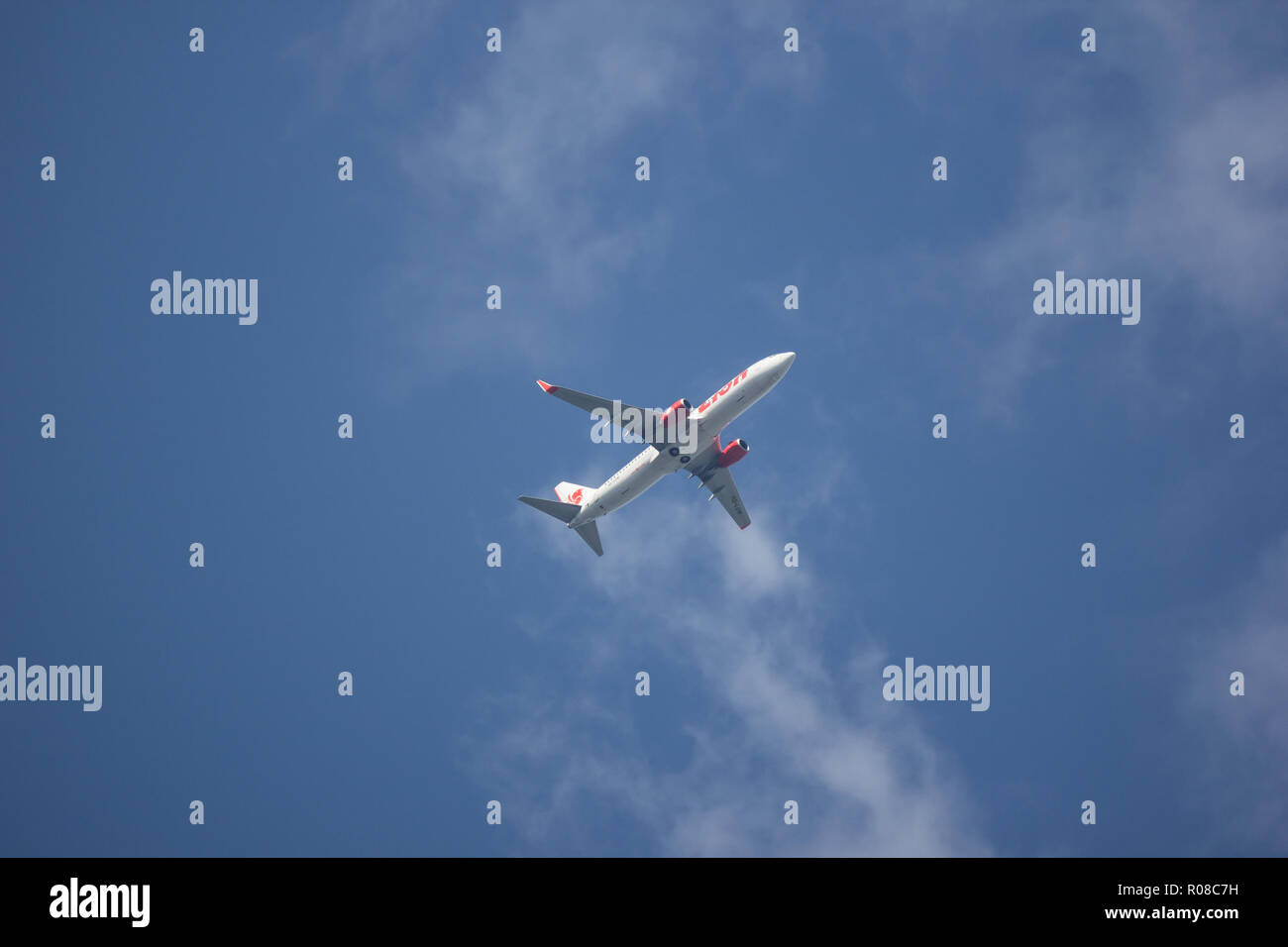 Chiangmai, Thailand - 30. Oktober 2018: HS-LUW Boeing 737-800 der Thai lionair Airline. Von Chiangmai Flughafen in Bangkok. Stockfoto