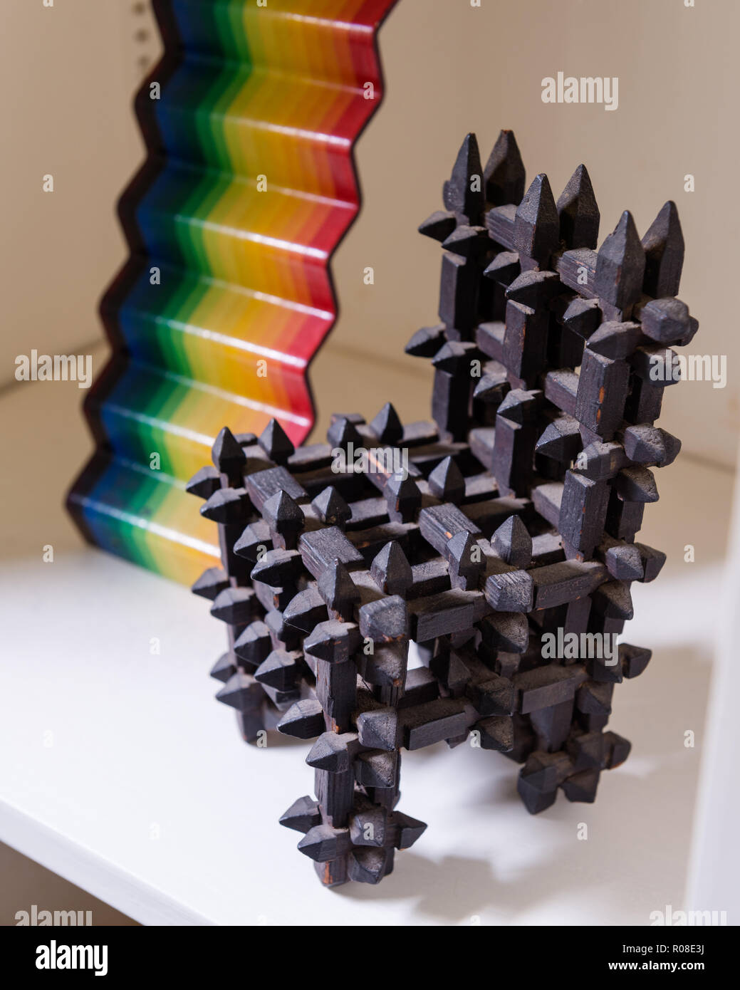 Stuhl-Skulptur Stockfoto