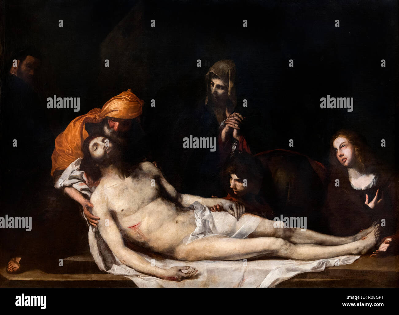Der Grablegung Jesu von Jose de Ribera (: Lanfranco c. 1588/91 - 1652/6), Öl auf Leinwand, 1645 Stockfoto