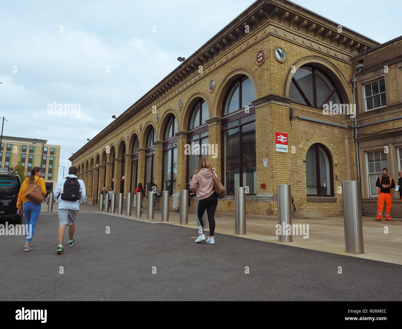 CAMBRIDGE, UK - ca. Oktober 2018: Bahnhof Cambridge Stockfoto