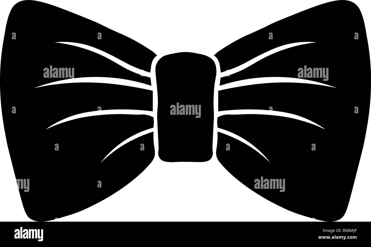 Kostüm Schmetterling. Bug schwarz Vektor Silhouette. Symbol und Dekor. auf weißem Hintergrund. Abbildung. Stock Vektor