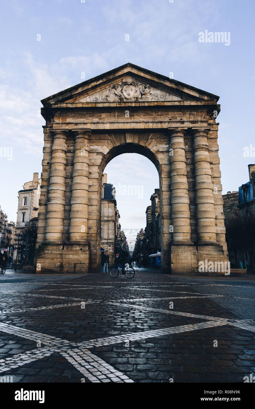 Porte d'Aquitaine, Place de la Victoire, Bordeaux, Frankreich 2017 Stockfoto