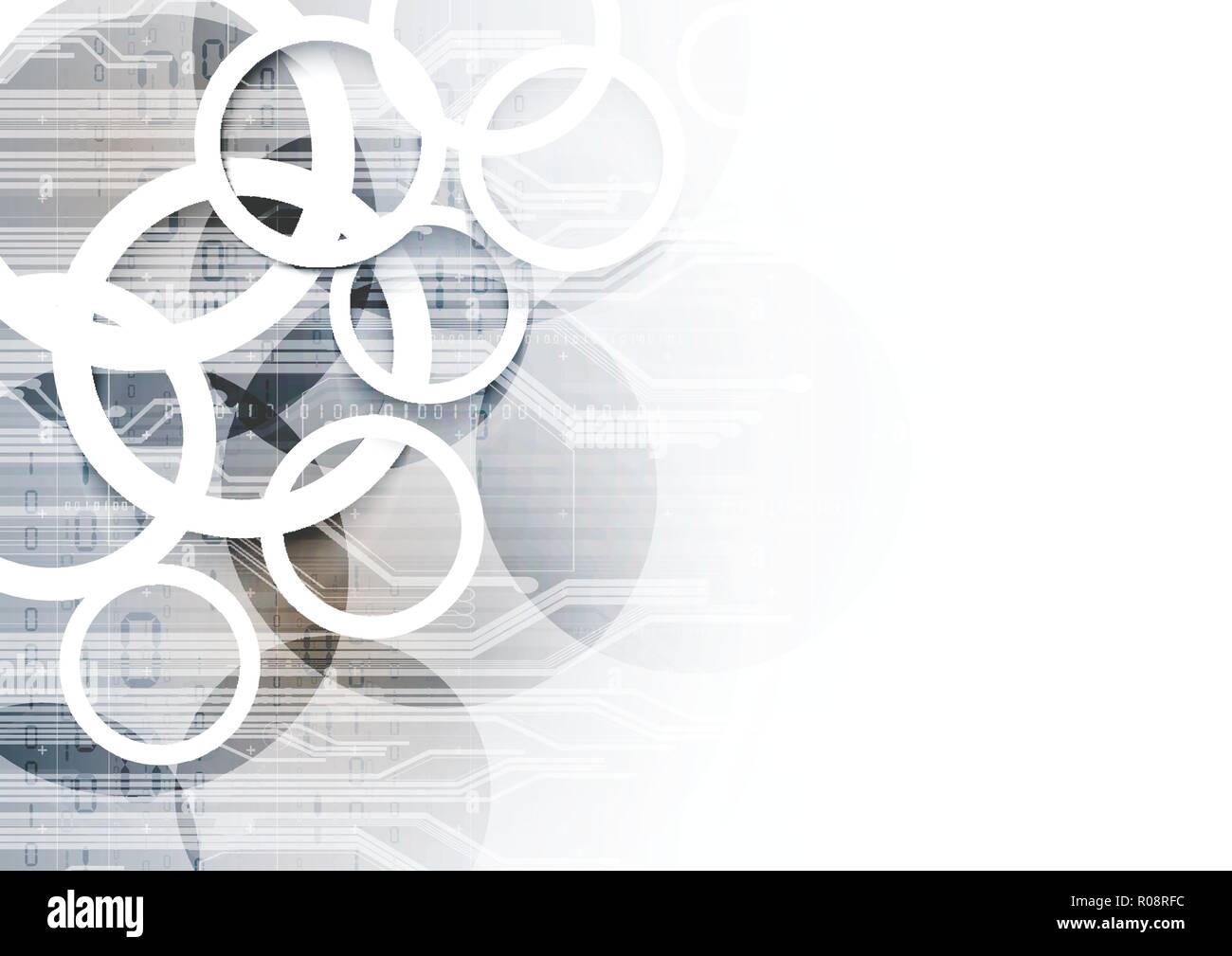 Technische Kommunikation digitale moderne Kreis Abstract background vektor design Stock Vektor