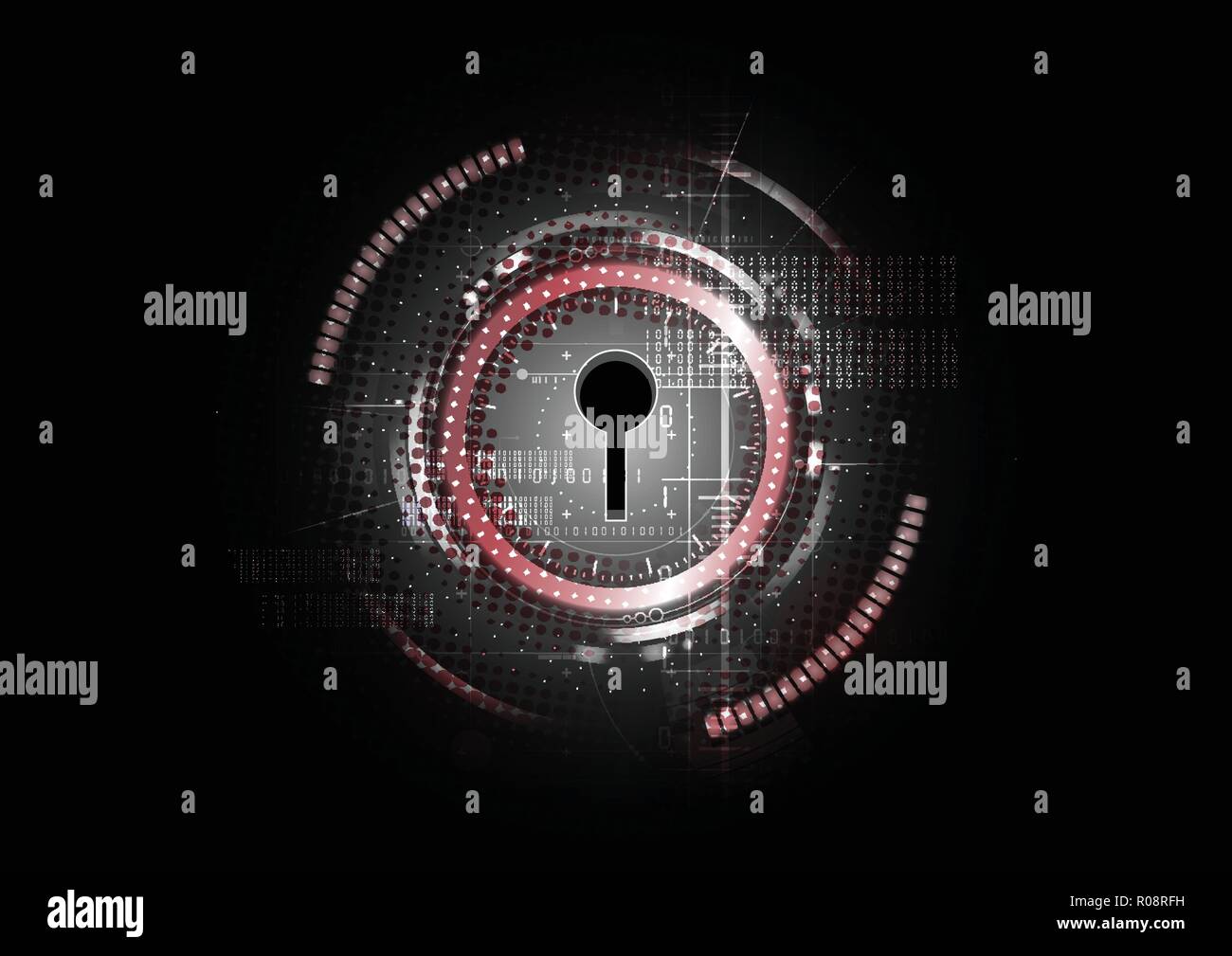 Technologische abstrakte Cyber Security Lock Konzept Hintergrund vektor design Stock Vektor