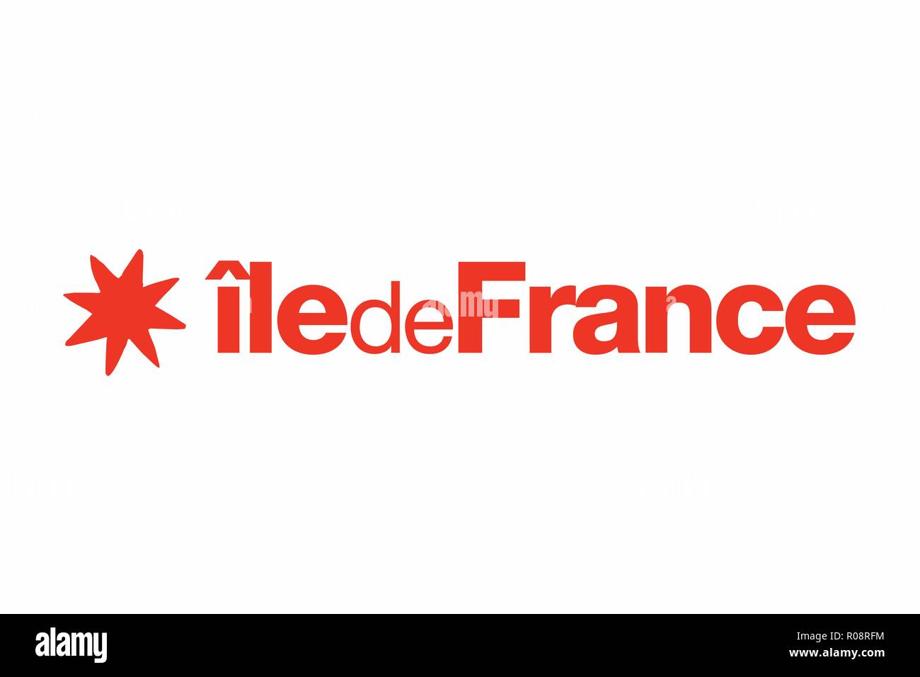 Einfache Flagge Île-de-France ist eine Region in Frankreich Stock Vektor