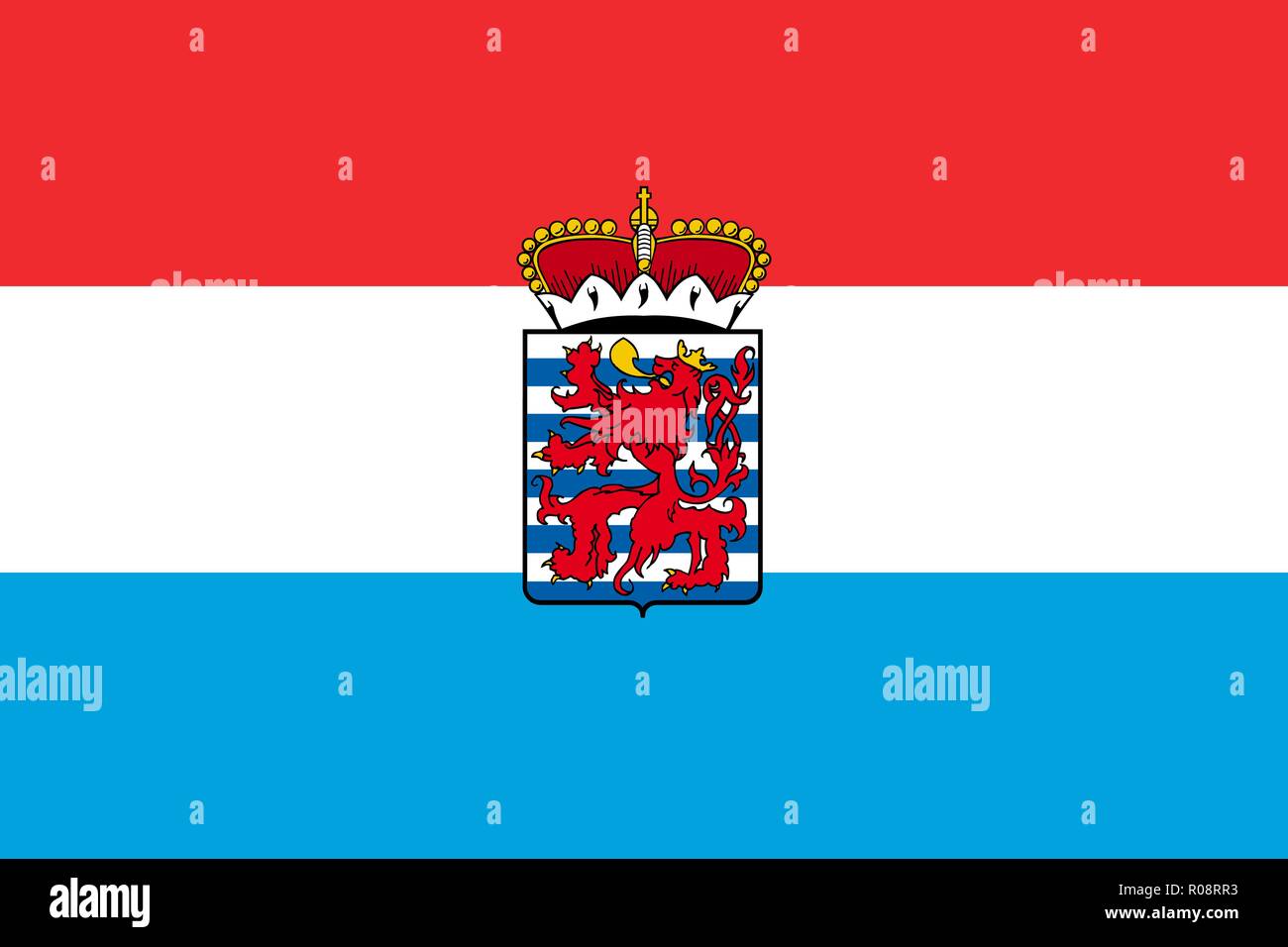 Einfache Flagge von Luxemburg ist ein Zustand von Belgien Stock Vektor
