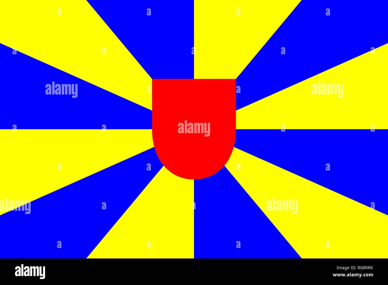 Einfache Flagge Westflandern ist ein Zustand von Belgien Stock Vektor