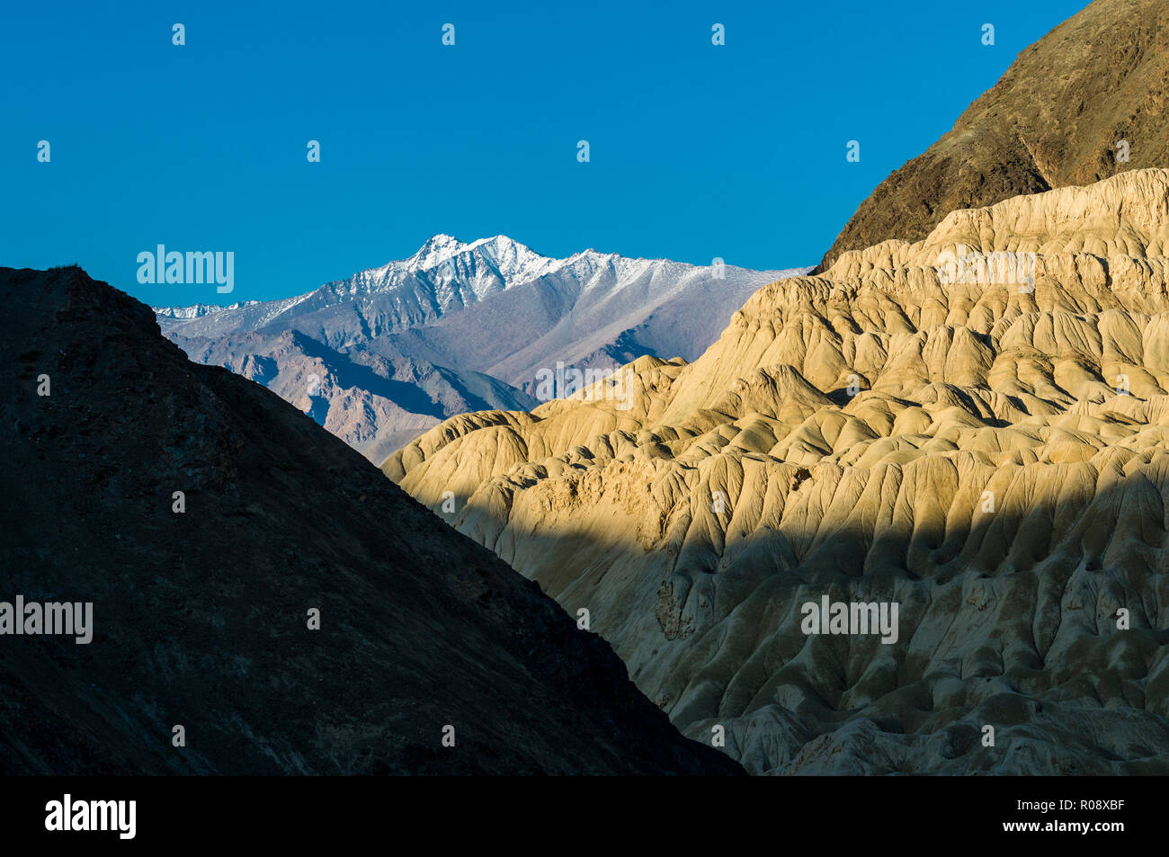 Die "oonlands", eine ungewöhnliche Rockformation, in der Nähe von lamayuru an Srinagar-Leh-Highway Stockfoto