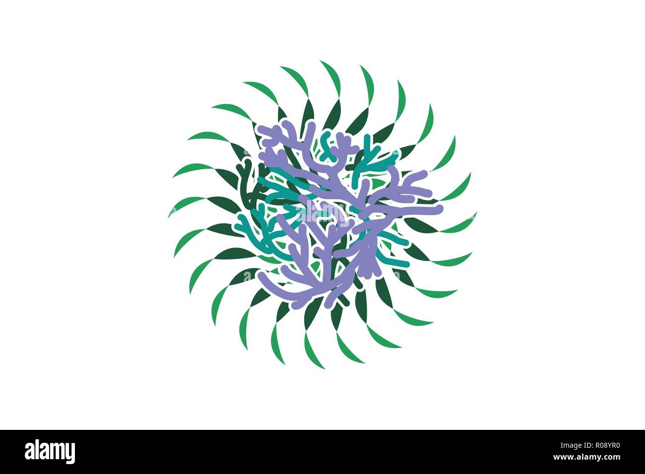Algen Logo Designs Inspiration isoliert auf weißem Hintergrund Stock Vektor