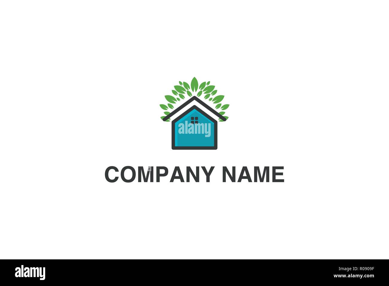 Haus und grünes Blatt, Eco house Logo Designs Inspiration isoliert Haus und grünes Blatt, Eco house Logo Designs Inspiration isoliert