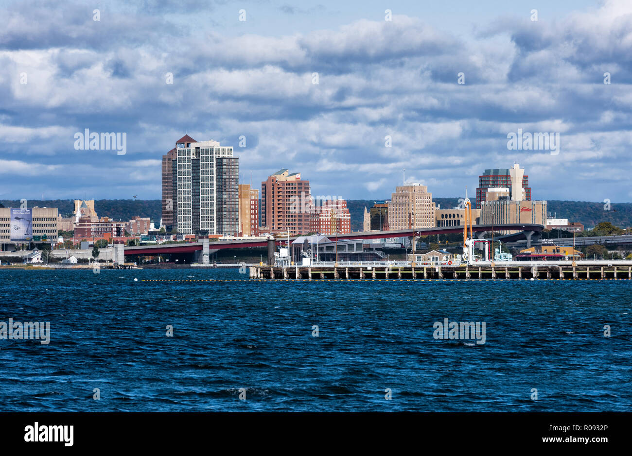 City Skyline, New Haven, Connecticut, USA. Stockfoto