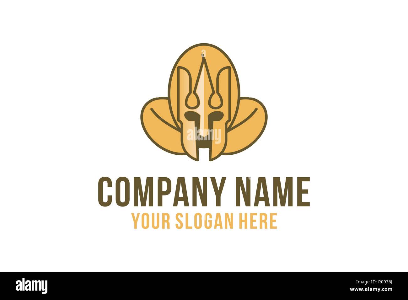 Krieger/Logo Designs Inspiration isoliert auf weißem Hintergrund Stock Vektor