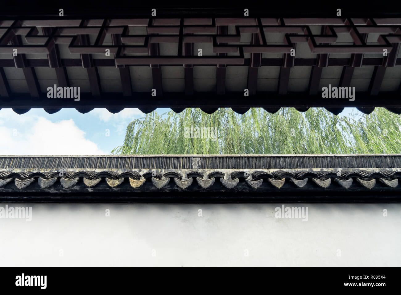 Suzhou Garten, traditionelle Architektur Stockfoto