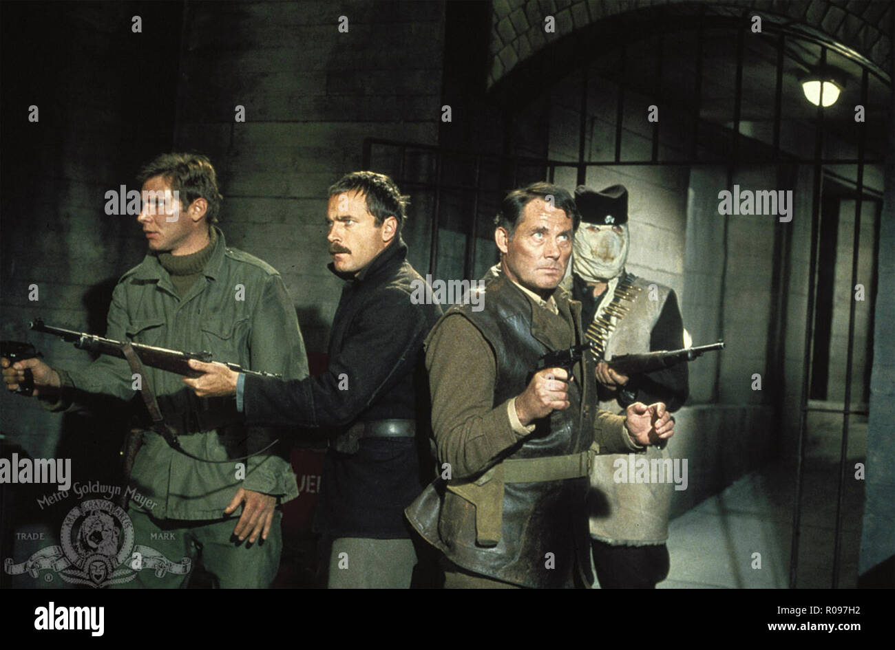 FORCE10 von NAVARONE 1978 Columbia-Warner Film mit Von links: Harrison Ford, Franco Nero, Robert Shaw Stockfoto