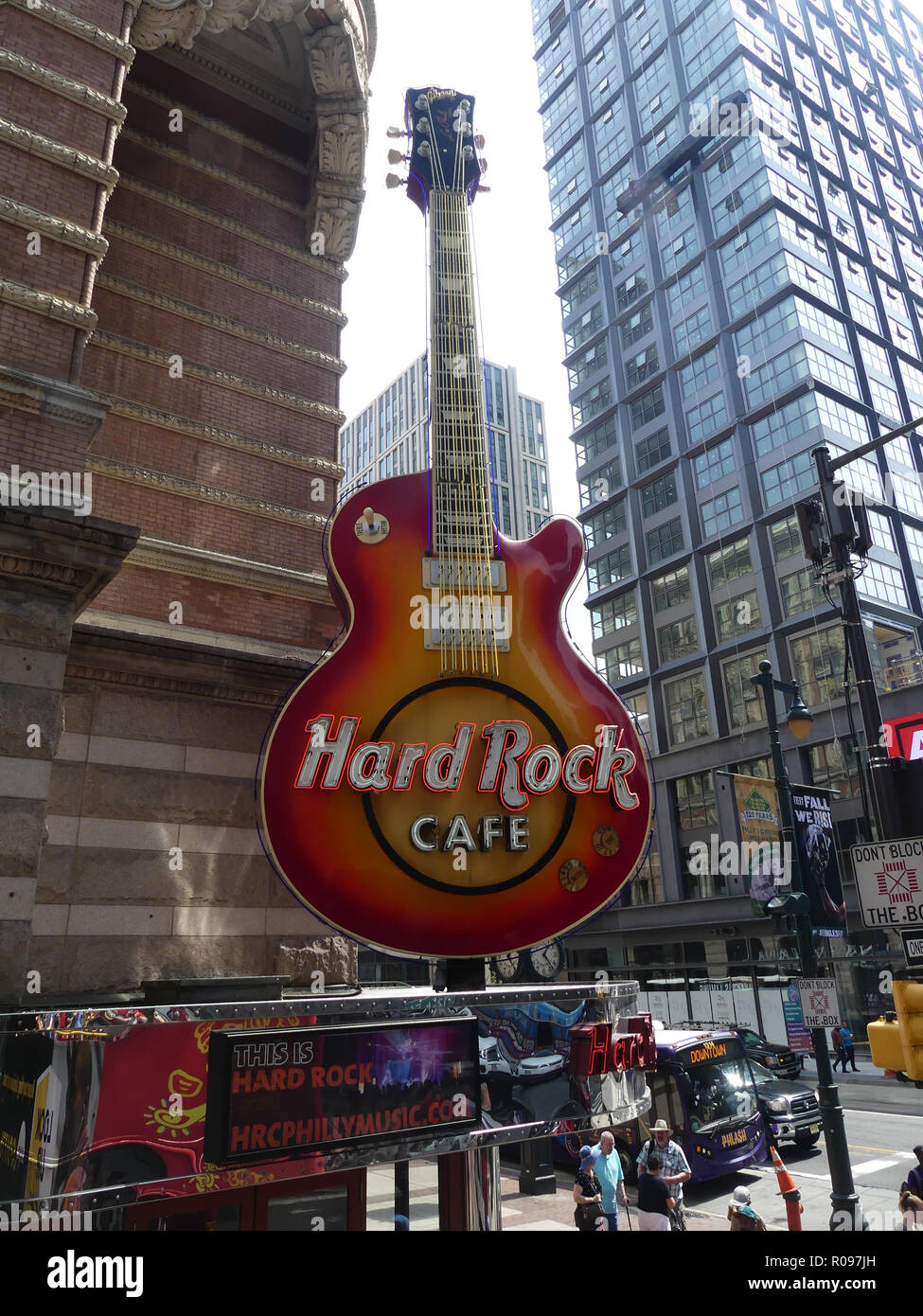 HARD ROCK CAFE in Philadelphia. Foto: Tony Gale Stockfoto