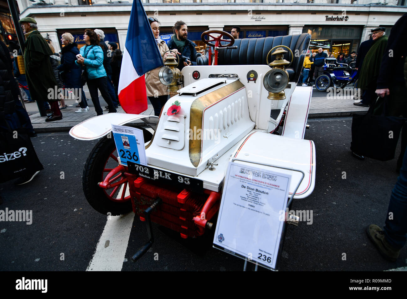 London, Großbritannien. 3. November, 2018. Regent Street Motor Show über 100 Oldtimer in London, UK. 3. November, 2018. Bild Capital/Alamy leben Nachrichten Stockfoto