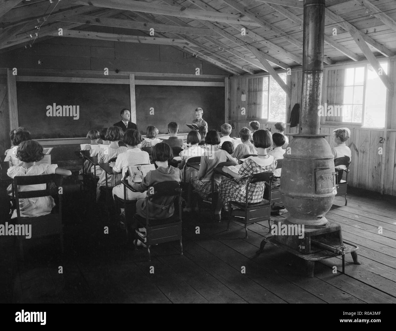 Schule, Red House, West Virginia, USA, Elmer Johnson, Farm Security Administration, April 1935 Stockfoto