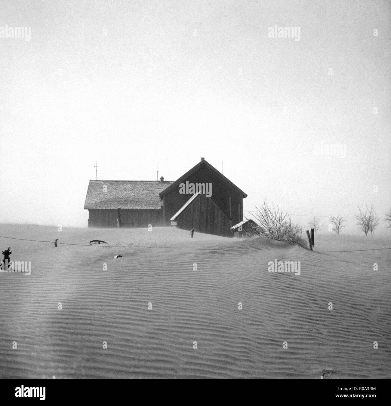 Staub Sturmschäden, Cimarron County, Oklahoma, USA, Arthur Rothstein, Farm Security Administration, April 1936 Stockfoto