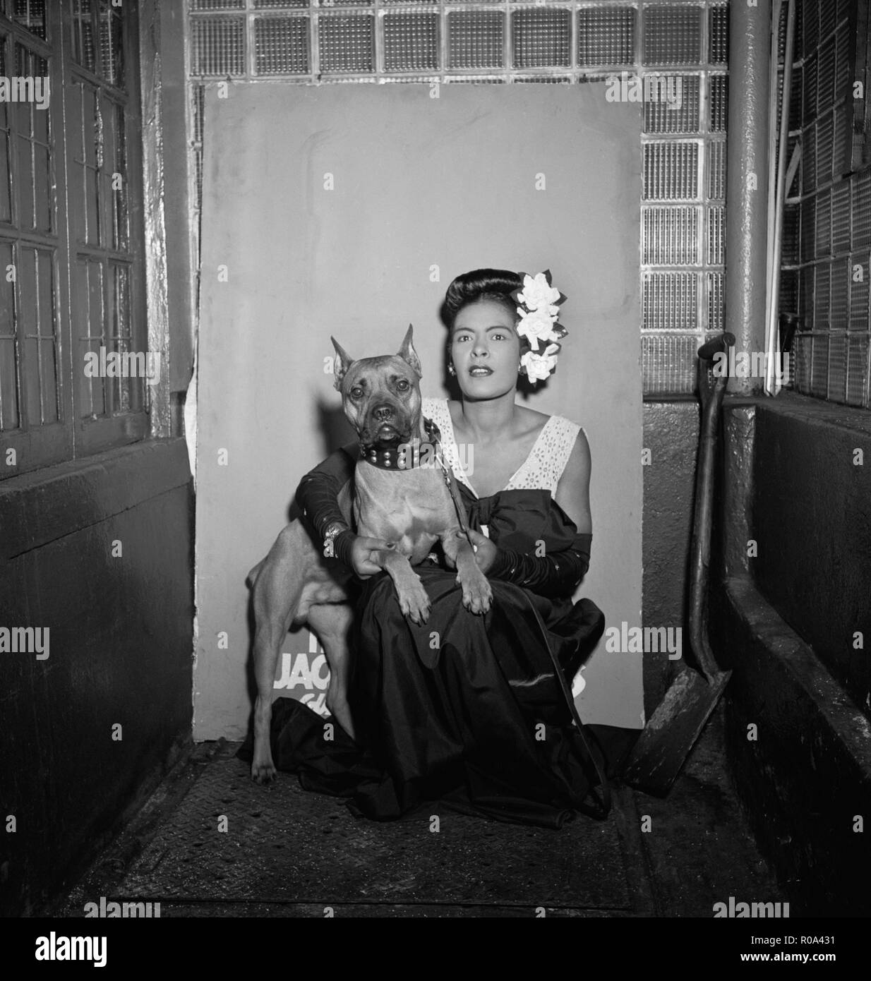 Billie Holiday und Mister, Downbeat Club, New York City, New York, USA, William P., Februar 1947 Stockfoto