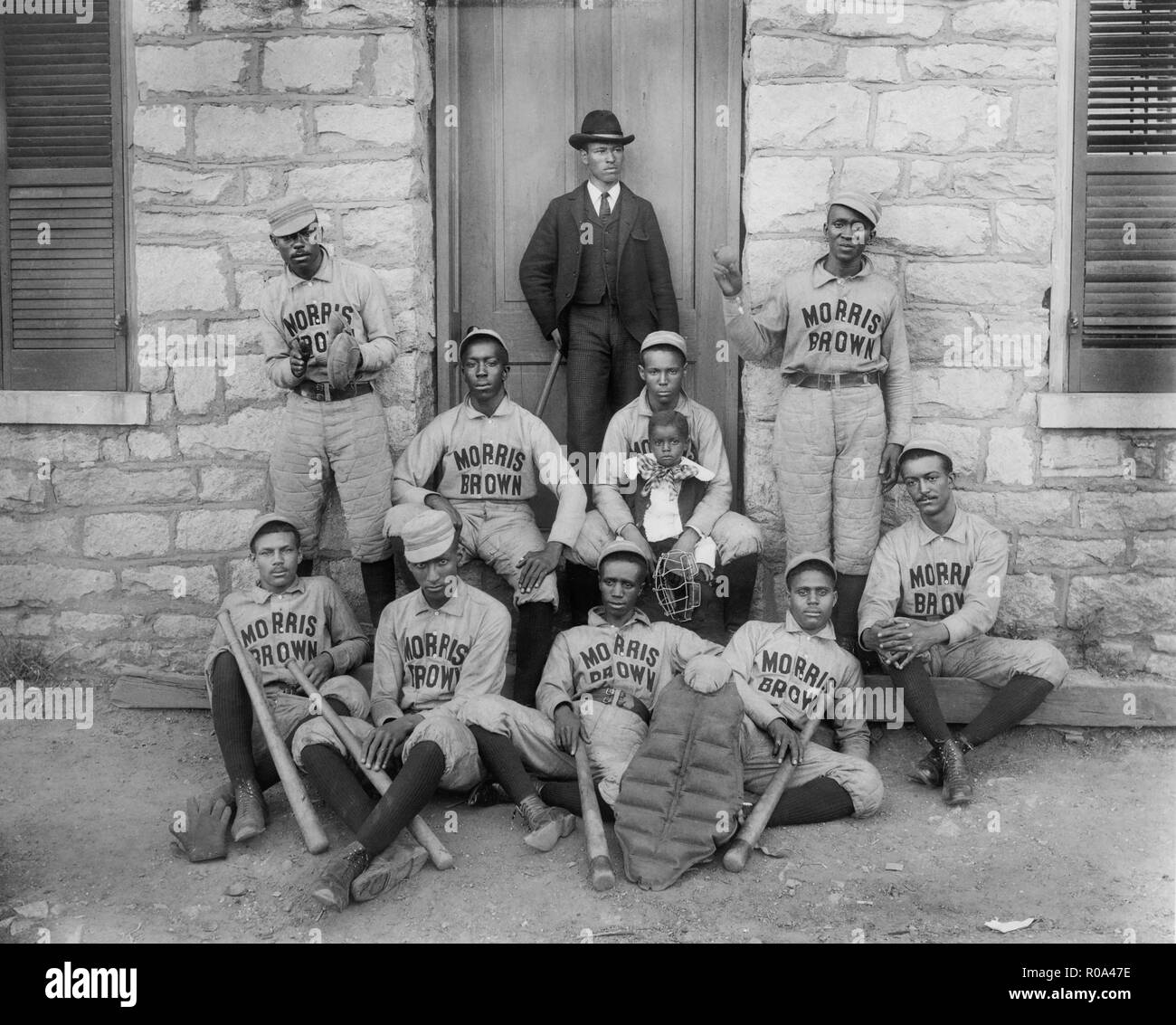 African American Baseball Spieler, Morris Brown College, Atlanta, Georgia, USA, W.E.B. DuBois Sammlung, 1900 Stockfoto
