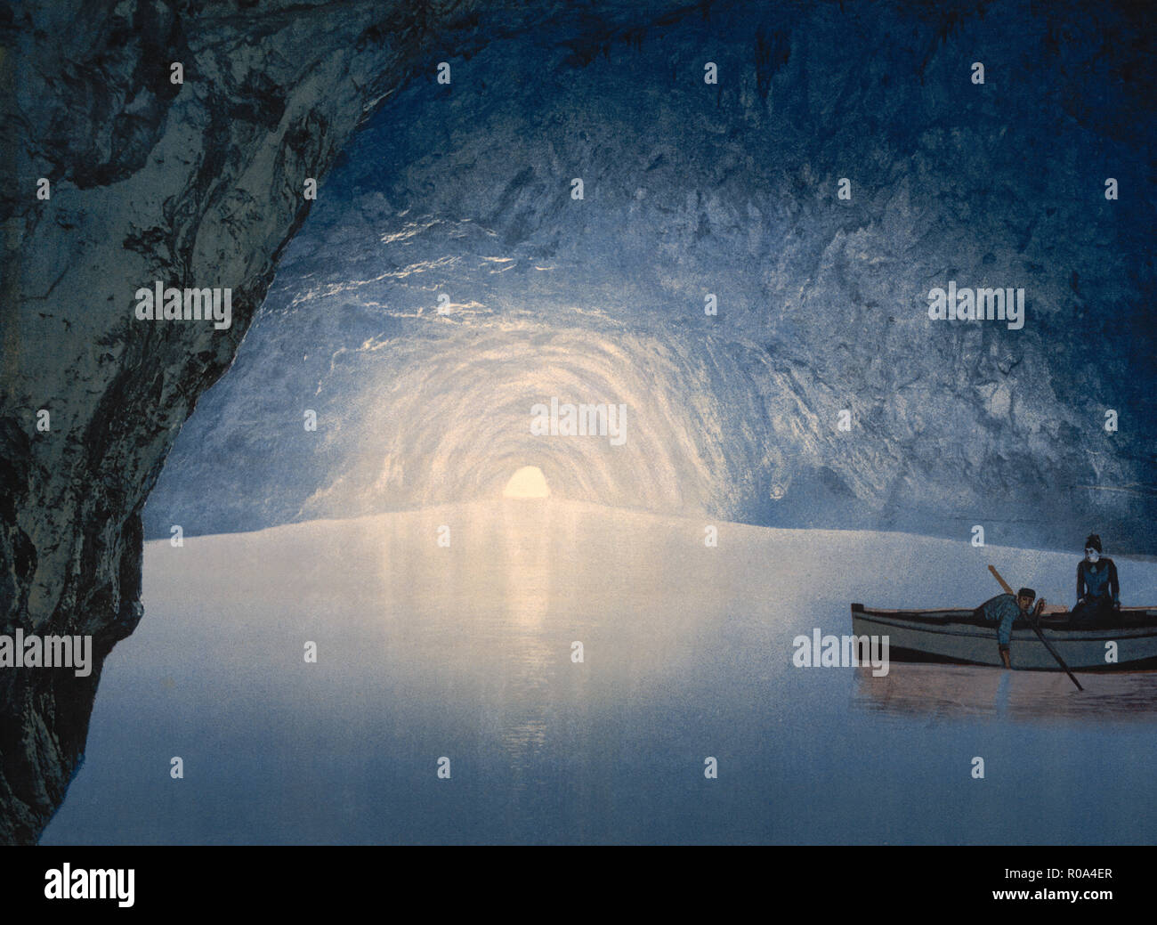 Blaue Grotte, Capri, Italien, Photochrom Print, Detroit Publishing Company, 1900 Stockfoto