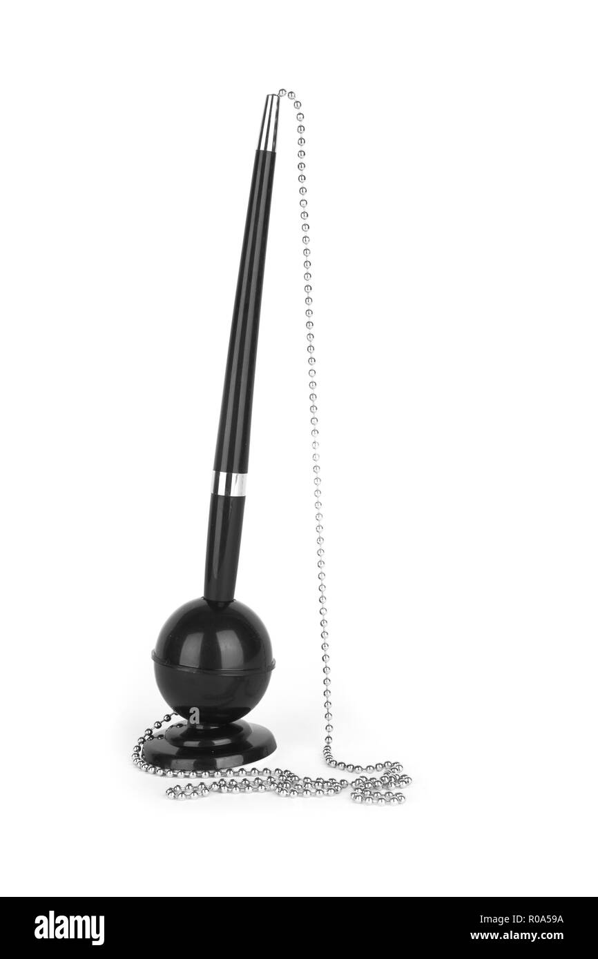 Black Office pen isoliert auf einem weißen Stockfoto