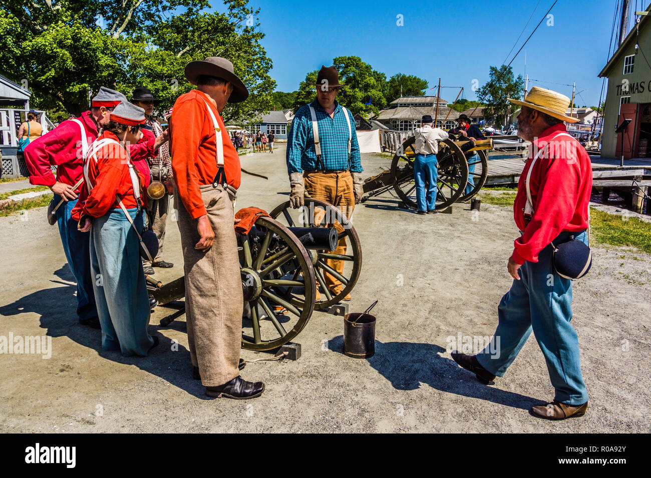 Bürgerkrieg Naval Encampment Mystic Seaport Mystic, Connecticut, USA Stockfoto