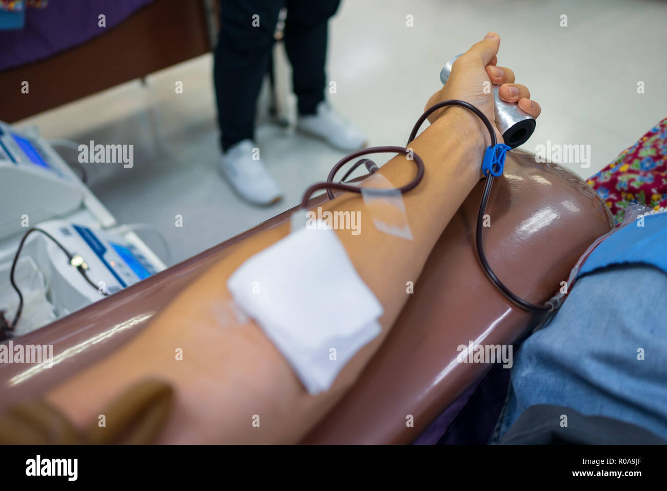 Blutspender Blut spenden Stockfoto