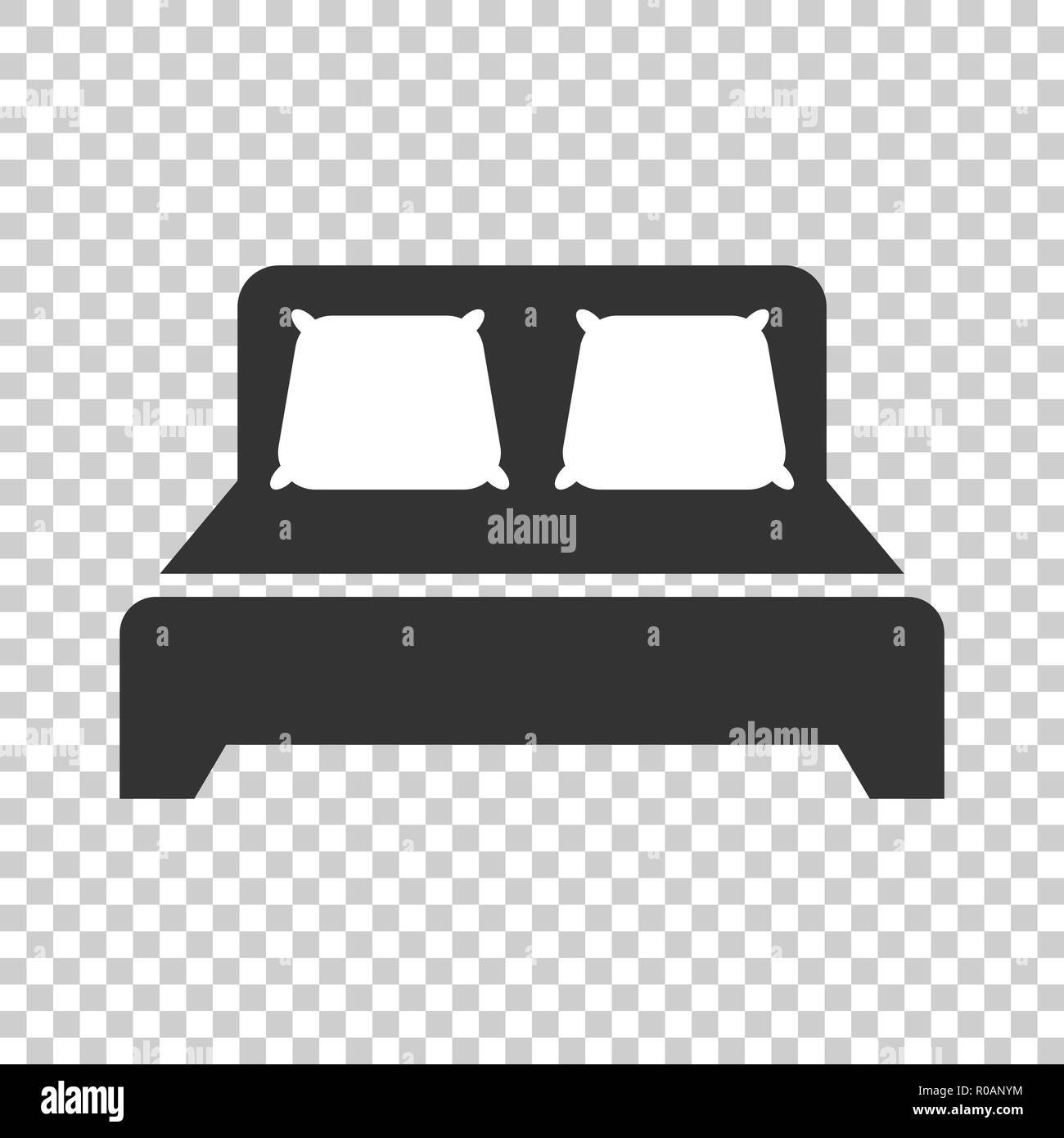 Bett Symbol im flachen Stil. Schlafen Schlafzimmer Vector Illustration auf  isolierte Hintergrund. Entspannen sofa Geschäftskonzept Stock-Vektorgrafik  - Alamy