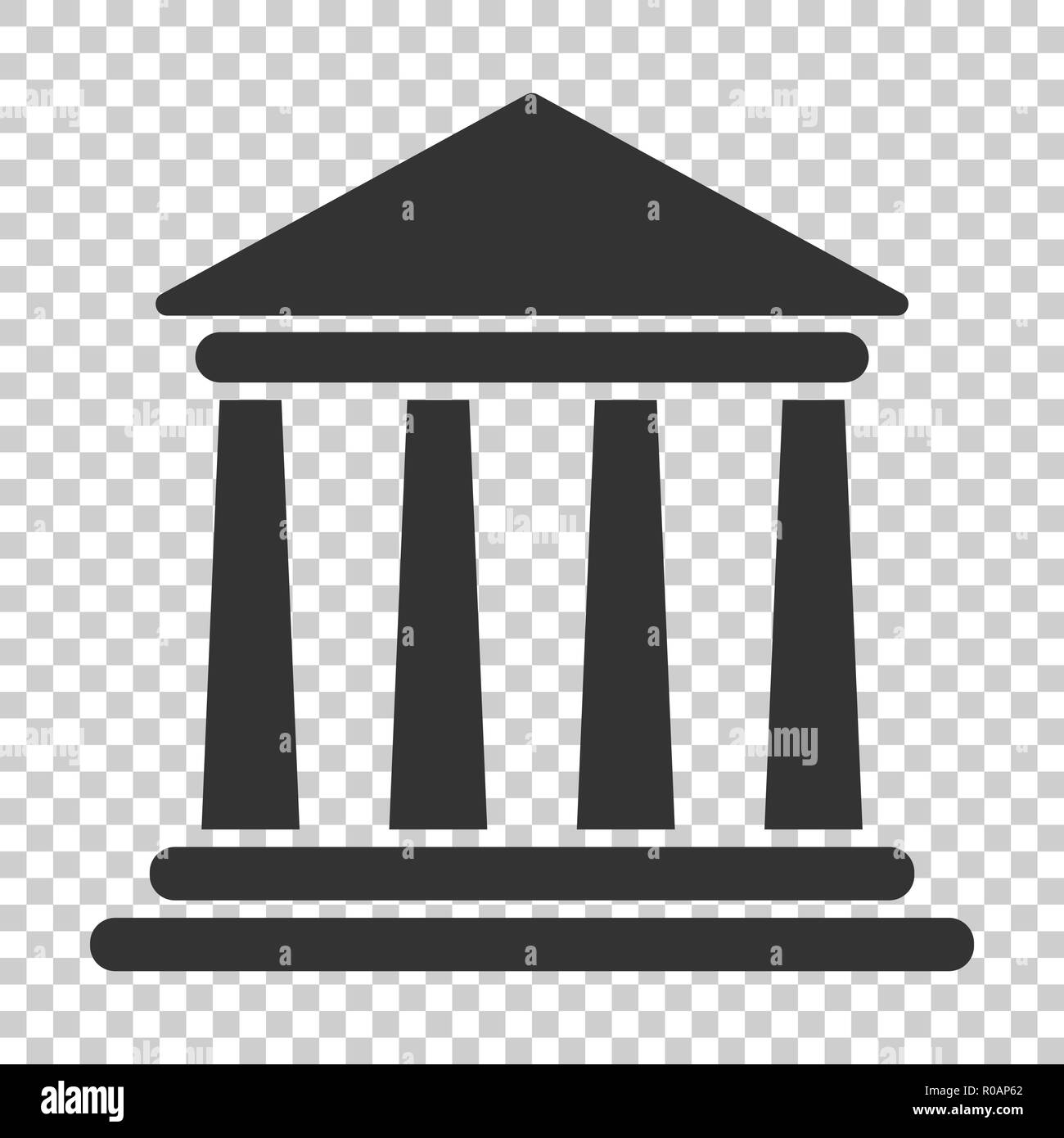 Bank Gebaude Symbol Im Flachen Stil Regierung Architektur Vector Illustration Auf Isolierte Hintergrund Museum Aussen Geschaftskonzept Stock Vektorgrafik Alamy