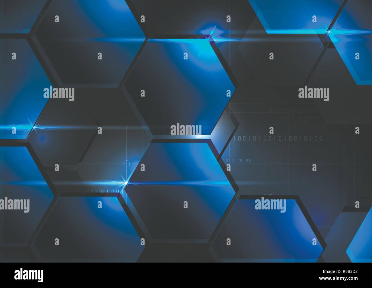 Technologische Metall hexagon Abstract background vektor design Stock Vektor