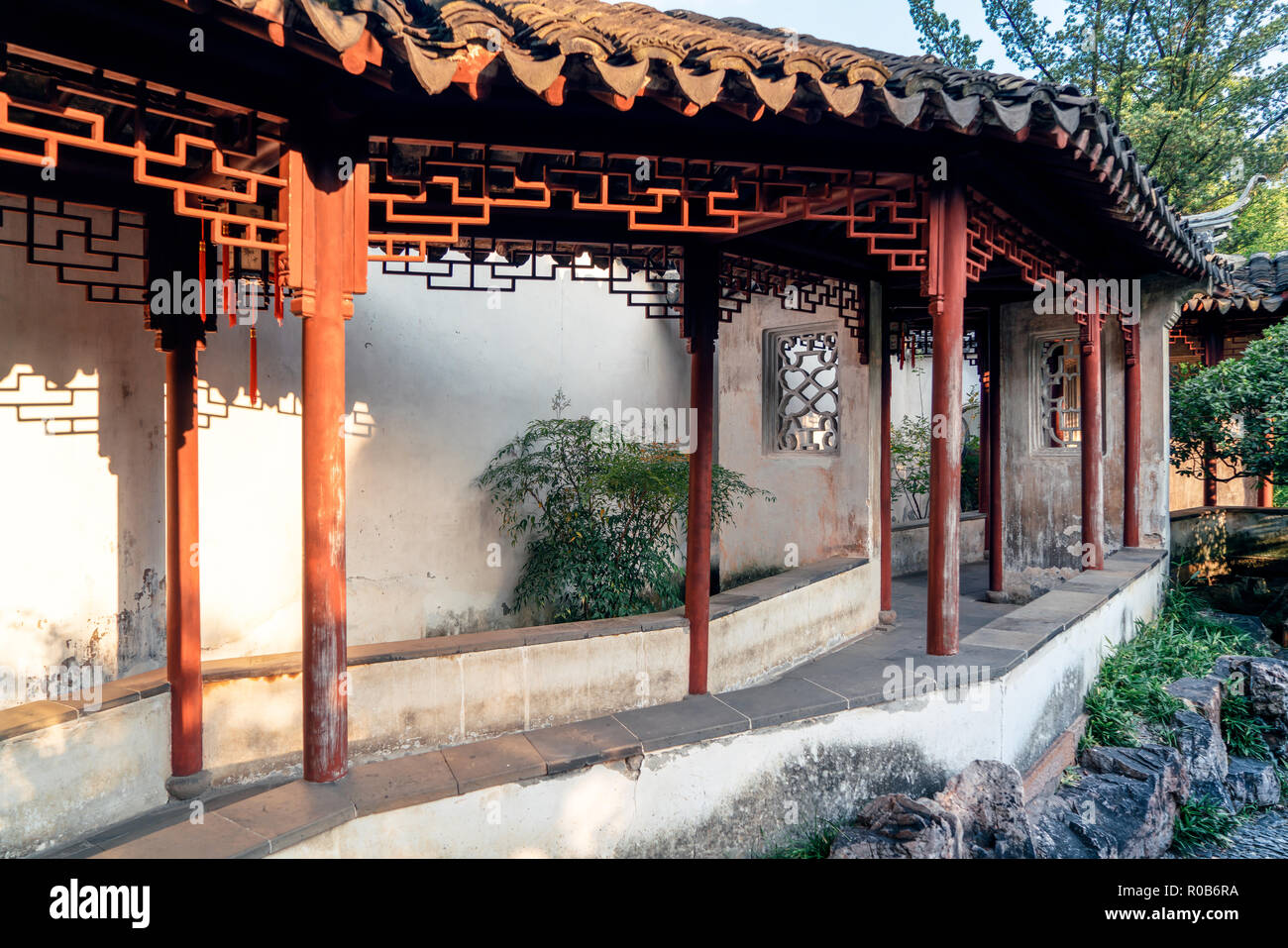 Suzhou Garten, traditionelle Architektur Stockfoto