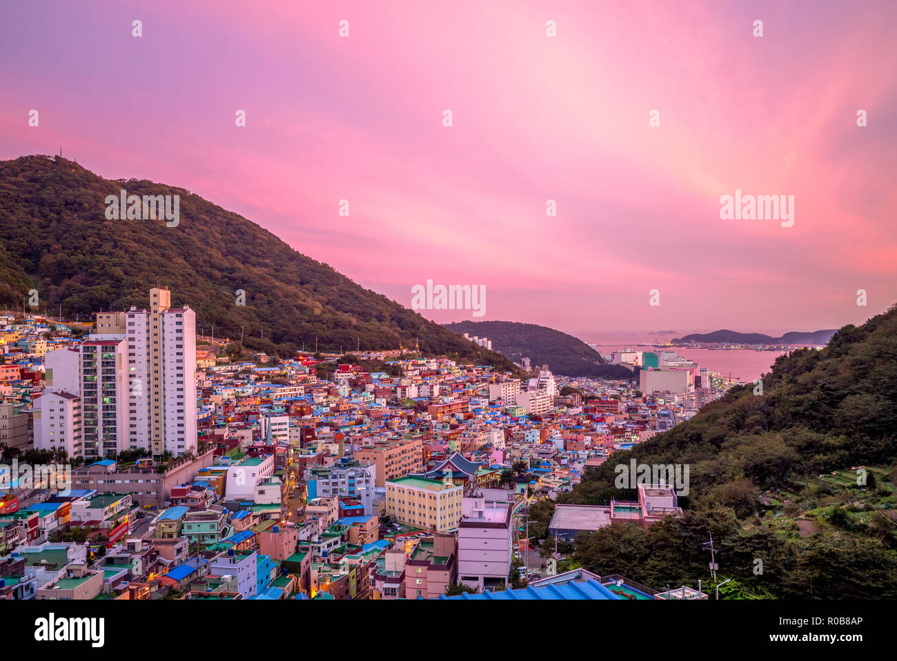 Berühmten Attraktion Gamcheon Culture Village, Korea Stockfoto
