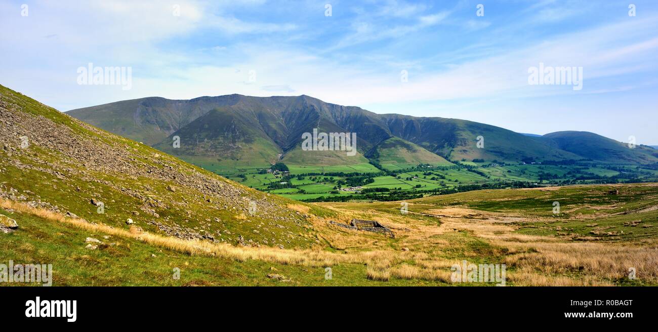 Die Kanten von Blencathra oben Threlkeld Stockfoto