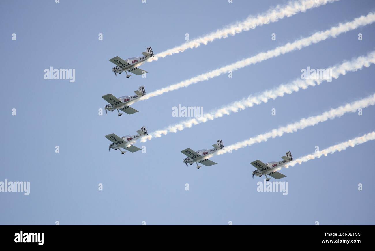 Team Raven (RaVen) Unterhaltung Tausende von Zuschauern an der Bournemouth Air Festival 2018 Stockfoto