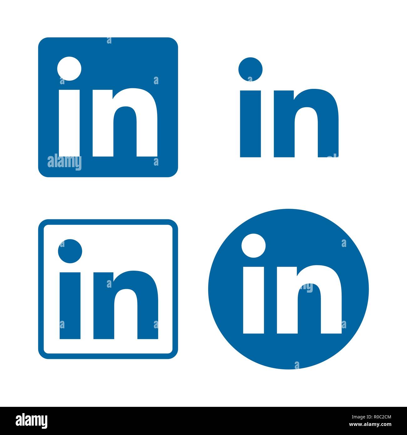 Blauer Text im Logo auf weissem Hintergrund. für Business oder Ort, Symbol Mobile Stock Vektor