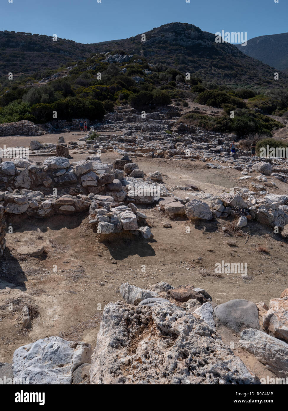 Antike Überreste des Dorian Stadt - Zustand bei Lato, NE Kreta Stockfoto