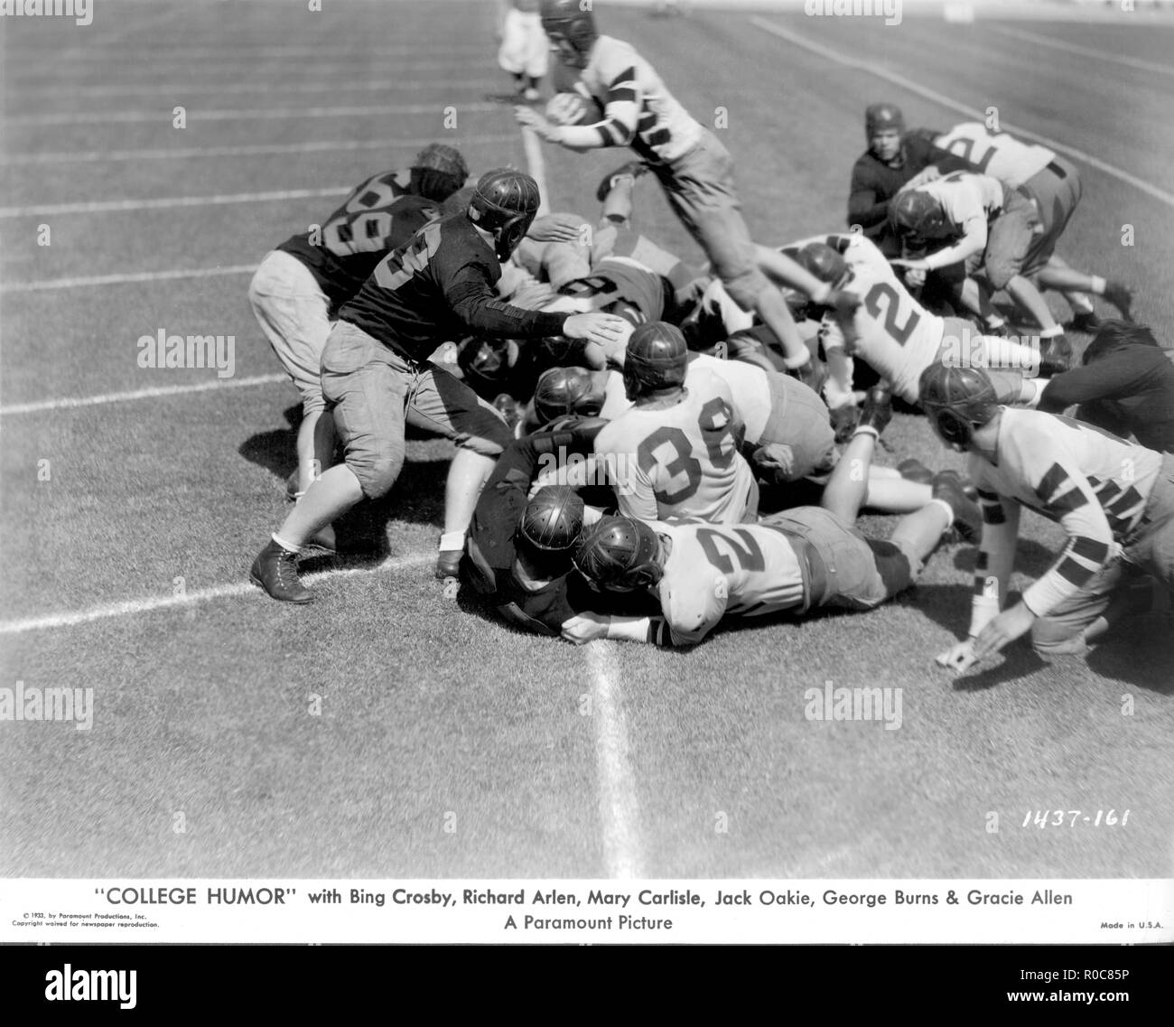 Fußball-Spiel, auf der der Film "College Humor', Paramount Pictures, 1933 Stockfoto