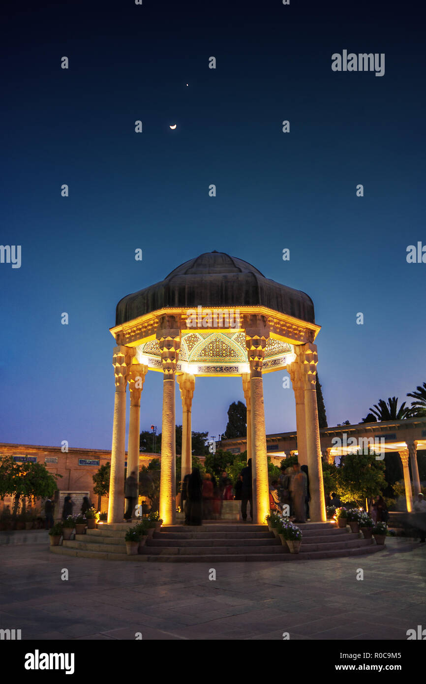 Das Grab von Hafez, Mausoleum des Persischen Dichter Hafez in Schiraz, Iran Stockfoto