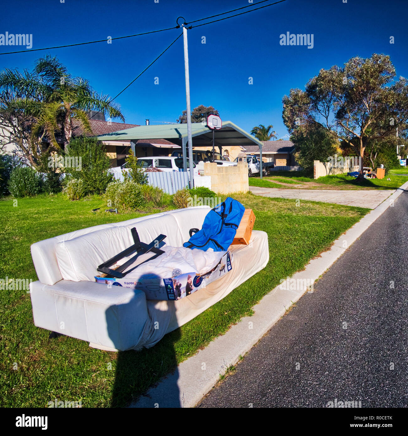 Der Fotograf Schatten auf jährliche Müll Stockfoto
