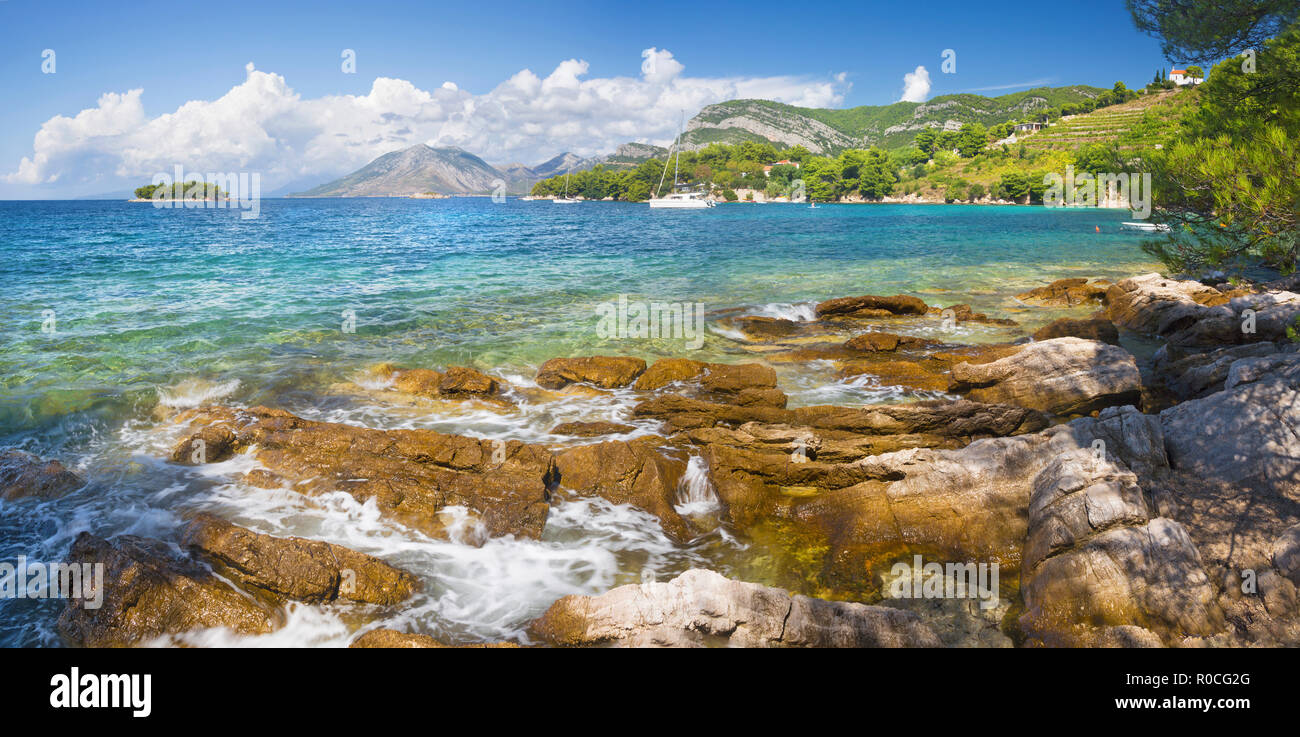 Kroatien - Die Küste der Halbinsel Peliesac in der Nähe von Zuliana Dorf Stockfoto