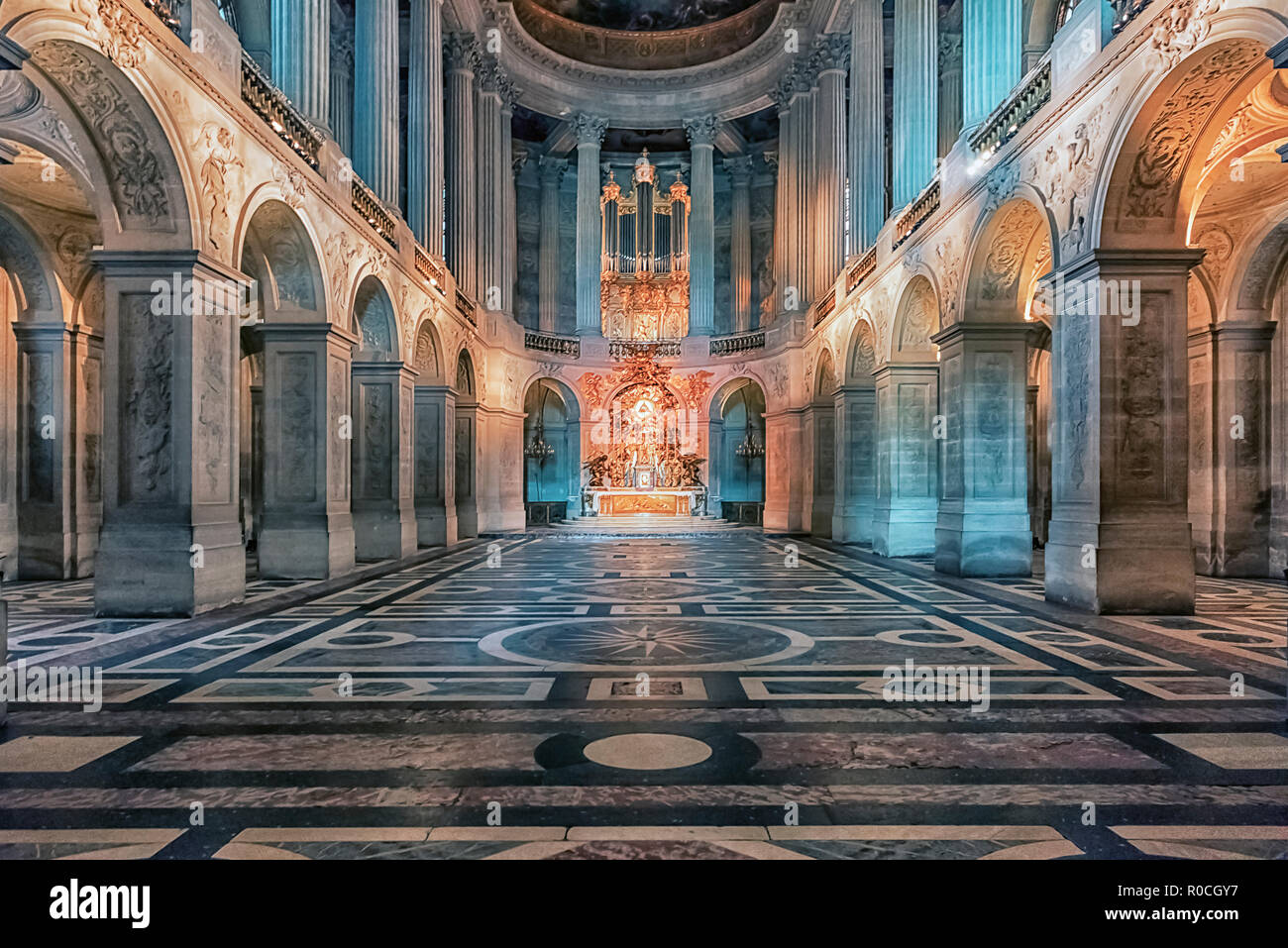 In der Kapelle des Schlosses von Versailles bei Paris, Frankreich Stockfoto