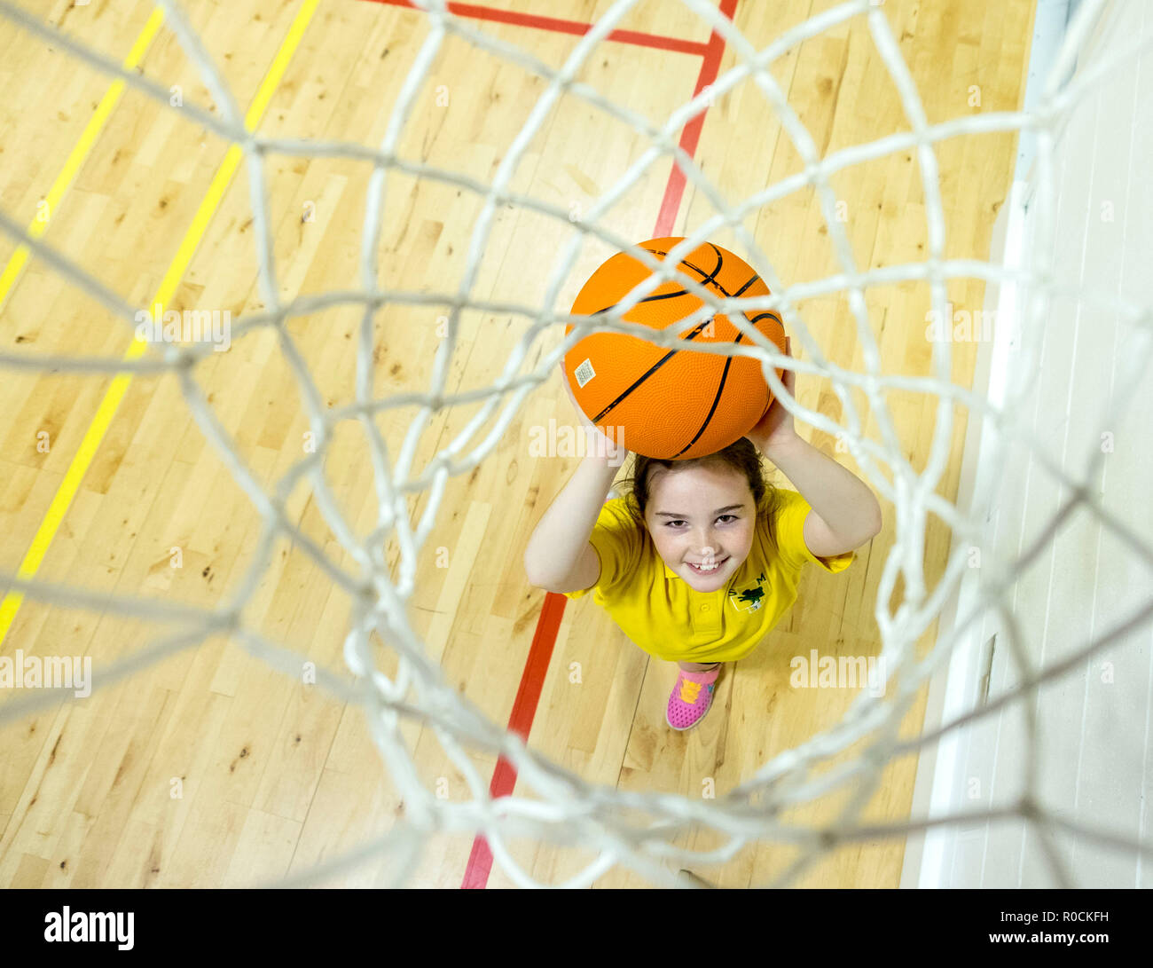 Teilnehmenden Kinder im Sport Stockfoto