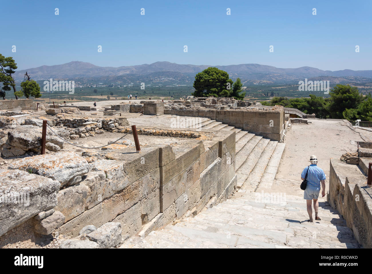 Phaistos (Phaestus) Bronzezeit archäologische Stätte, Festos, Irakleio Region, Kreta (Kriti), Griechenland Stockfoto