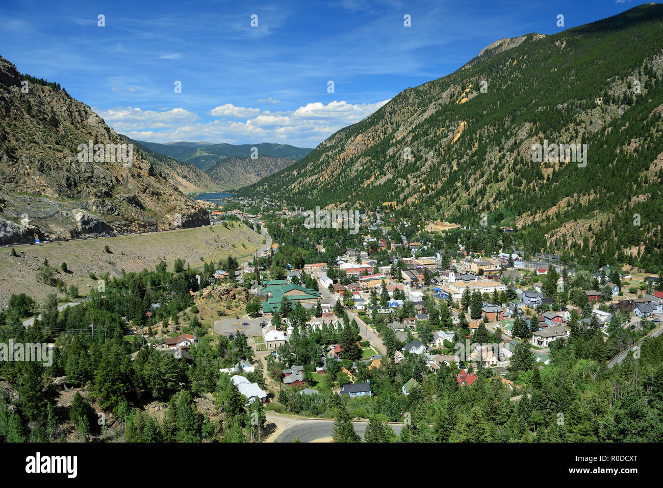 Georgetown, Colorado an einem sonnigen Tag Stockfoto