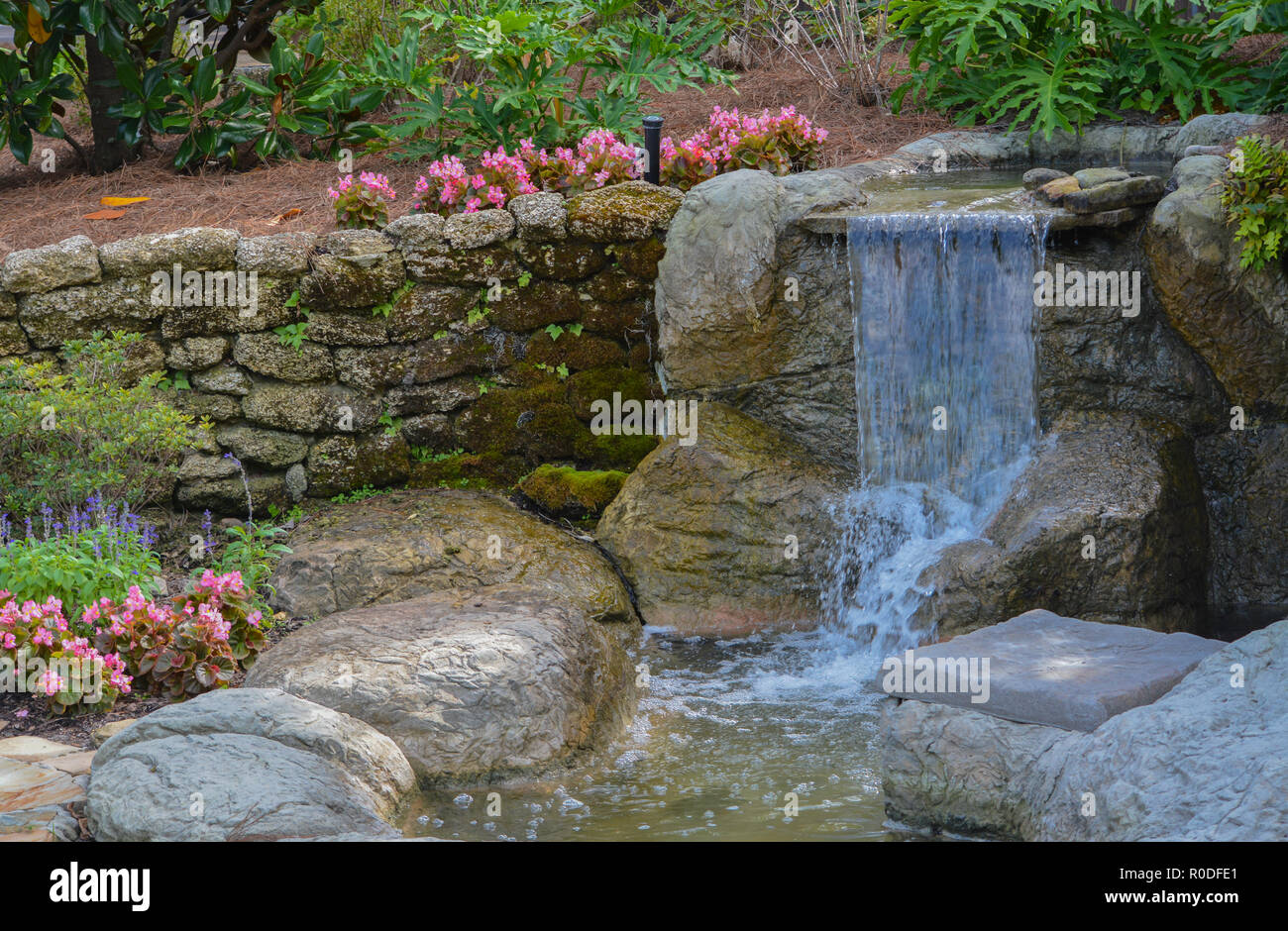 Wasserfall in der Nähe von Amelia Plantage an Franklintown, Nassau County, Florida Stockfoto