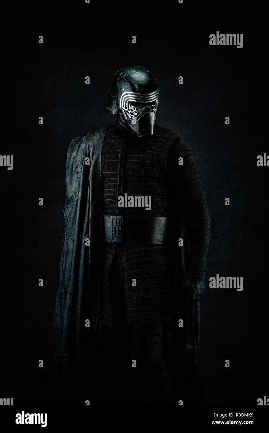 Cosplay von Kylo Ren, 501st Legion (Star Wars), Virateck Workshop Stockfoto