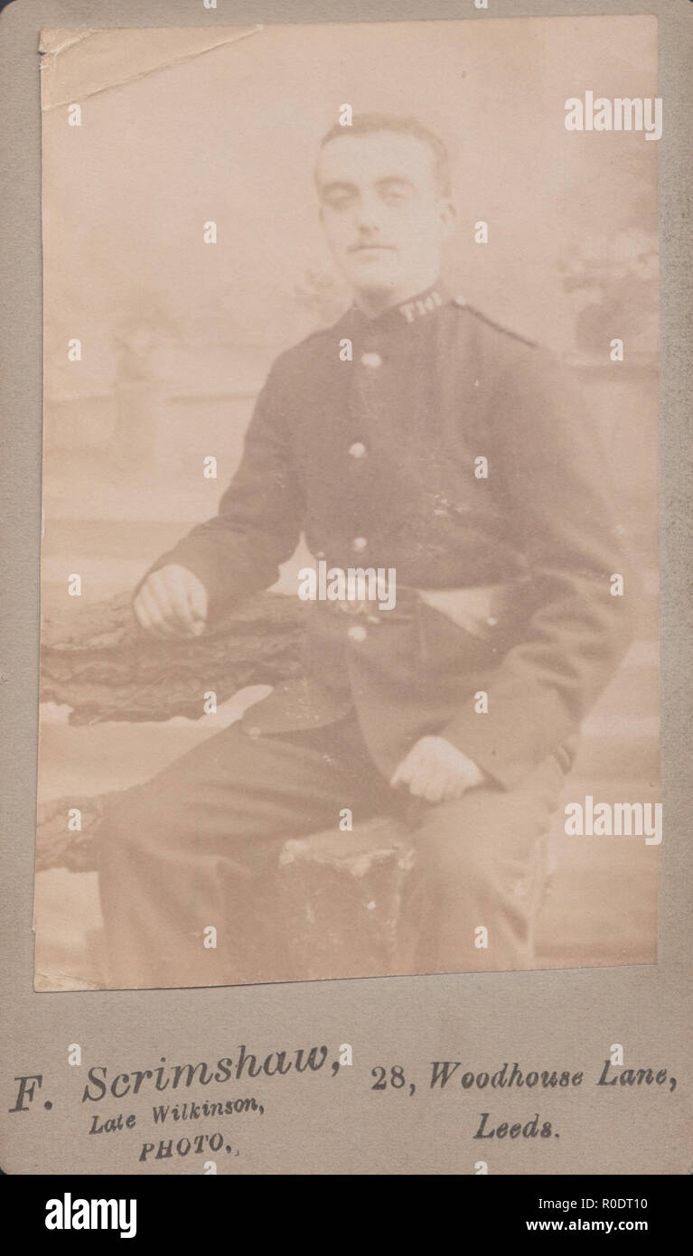 Leeds, Yorkshire CDV (Carte de Visite) eines viktorianischen Polizist. Kragen Nr. T 141 Stockfoto