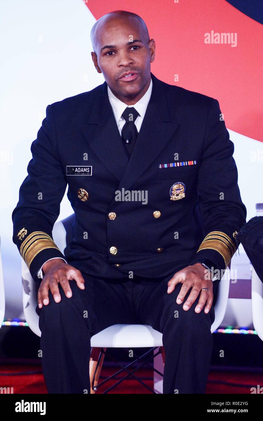 Werbung Woche Kampf oder Flucht aus New York mit: US Surgeon General Dr. Jerome Adams Wo: New York, New York, United States Wenn: 03 Okt 2018 Credit: Patricia Schlein/WENN.com Stockfoto